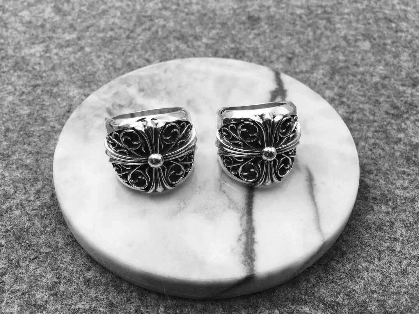 Chrome Hearts Silver Filigree Ring